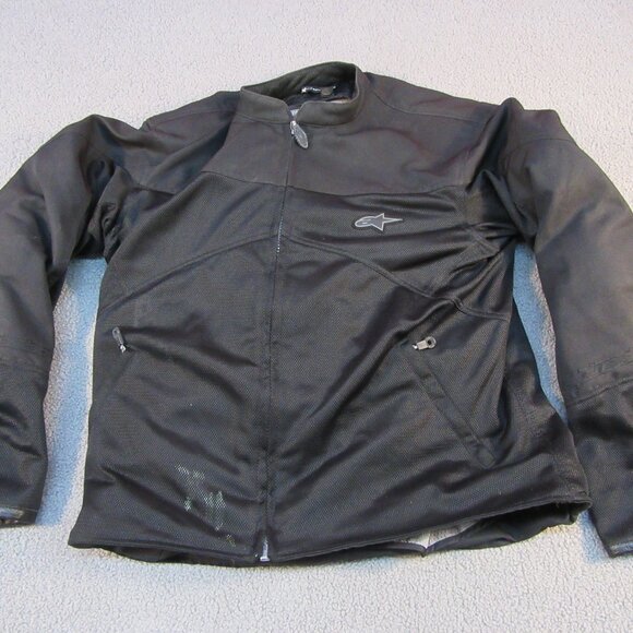 Alpinestars Men’s Black Motorcycle Jacket XXL – Armor Pads – Detachable Liner